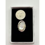 Mother of Pearl Sterling Silver Handmade Statement Ring Size 8.75 Photo 7