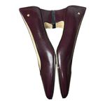 Etienne Aigner Vintage 1980s Burgundy Leather Slip On Heels Women Size 8.5 Photo 8