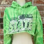 VTG Green tiedye softball 2012 cropped hoodie sweatshirt/ L /Excellent condition Size M Photo 1