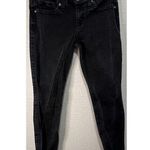 Guess  Black Low Rise Sturdy Denim Fitted Skinny Jeans With Some Fading Photo 0