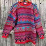 Vintage Funky Knit Sweater Multiple Size L Photo 0