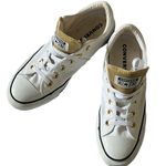 Converse Women's White Gold detail Glitter tongues & laces COMFORTABLE ONES Photo 0