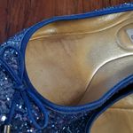 Jimmy Choo  Blue Glitter Flats Size 38 Photo 8