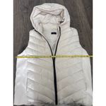 Tahari Hooded Puffer Vest Cream Quilted Zip Up Lightweight Women Size 2X New Photo 6