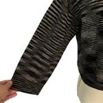 M Missoni Size M Wool Blend Crop Crewneck Sweater 3/4 Sleeves Stripes Boxy Black Size M Photo 2