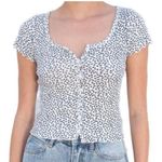 Brandy Melville Zelly Crop Top Ditsy Floral Black White S M L Photo 0