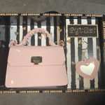 BRAND NEW Pale Pink Bag/Purse 2 Piece Gift Set With Key Chain Photo 0