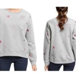 Boden USA Boden Arabella Embroidered Star Print Gray Pullover Crewneck Sweatshirt XS Photo 4