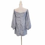 Lucy Paris  Gingham Floral Embroidered Off Shoulder Stripe Mini CasuAl Dress Photo 6