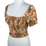 Aerie  Floral Smocked Square Neck Crop Top Size XS Photo 1