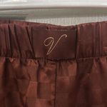 Victoria's Secret Brown Satin Pajama Shorts High-Waisted Photo 1