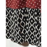 Kate & Mallory Kate & Mallory Boho Mixed Print Top Women’s Large Long Sleeve Floral Polka Dot Photo 4