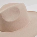 Free People New!  Clean slate blush pink felt hat fedora womens OS Photo 2