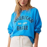 American Eagle  Outfitters Women's Embroidered Logo Oversized Sweatshirt Size XS Photo 0