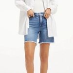 Good American Women’s GNICO235T Size 4/27 INDIGO073 Cut Off Denim Shorts NWT Photo 2