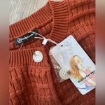 PRETTY GARDEN casual Rust Sweater with Button Detail Photo 12
