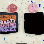 Black Geometric Shape Colorful Letter Pattern Dangle Earrings Elegant Vacation Photo 3