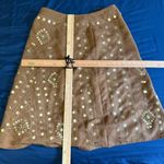 Carole Little Women's Tan Skirt with Gold Embellishments Size 14 Brown Photo 5