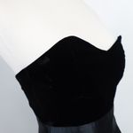 Theory  Chanesa Black Velvet Satin Silk-Blend Strapless Mini Cocktail Tube Dress Photo 9