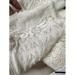 ZARA COTTON ECRU BALLOON SLEEVES KNEE MIXED POINTELLE LACE KNIT ROMANTIC DRESS M Photo 7