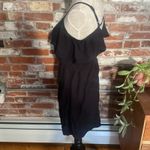 Xhilaration  Black V Neck Cinched Waist Pff The Shoulder Beach Coverup Size XS Photo 2