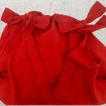 BiBi Tie Shoulder Wrap Top Red M/L Casual Chic Size L Photo 9