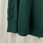 st. john's bay XXL 2X Emerald Green Cowl Turtleneck Sweater Cable Knit Sleeve Photo 2
