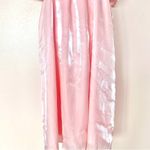 Pink Dessert  Pink Shiny Satin Bow Detail Dress Photo 5