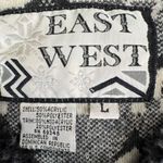 Vintage East West Women's Gray Fair Isle Fleece Zip Photo 2