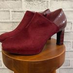 X-Appeal Women’s red faux suede ankle booties boots fashion heels 6.5 Photo 0