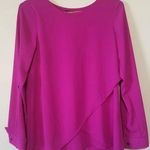 The Limited  Magenta Long Sleeve Asymmetrical Dress Size Extra Small Photo 0