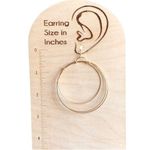 A New Day  NWT 3 Hoop Gold Tone Dangle Hoop Earrings Photo 9