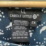 carole little  vintage navy rayon dress plus size stretchy 2X Photo 1