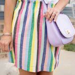J.Crew   rainbow Stripe linen cotton skirt sz 2. Photo 0