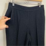 Milly NWT  Black Bouclé Flared Cropped‎ Ankle Dress Pants Size 8 Photo 7