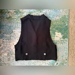 Vintage 90s Liz Claiborne semi sheer sleeveless button tank vest, size 10 Black Photo 8