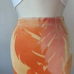 Vintage 90’s Orange Tropical Leaf Maxi Skirt Size L Photo 1