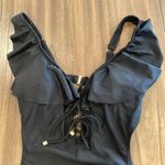 Sam Edelman  Ruffled One Piece monokini Swimsuit, Black small Photo 6