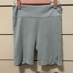 Free People Hot Shot Light Blue Biker Shorts Photo 1