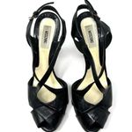 Moschino black leather peep toe heels, made in Italy, size 40 Photo 2