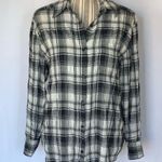 Alice + Olivia  black and white plaid button down Photo 0