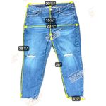 Old Navy  Women's‎ O.G Straight High Rise Distress Denim Blue Jeans Sz 20 Casual Photo 4