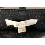 Loft Ann Taylor Womens Pants Marisa Ankle Crop Polka Dot Stretch Black Size 4 Photo 2