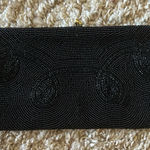 Vintage Black Beaded Clutch‎ Purse Photo 0