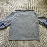 Miss Me  Cotton Spandex Nautical Ruffle Striped Tiered Spring Blouse Size M Photo 3