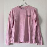 Ganni Long Sleeve Pink Logo T Shirt s XS Photo 0