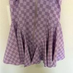 Dolls Kill  First Move Checkered Lace-Up Mini Dress Lavender Purple Size Small S Photo 5