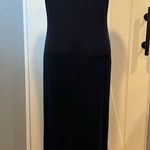 Alex Evenings  Sparkly Maxi Dress navy blue Plus Size 18 sleeveless semi sheer Photo 4