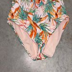 Gianni Bini NWT Pastel Pink Tropical Print Halter Top One Piece Swim Suit Beach Photo 3