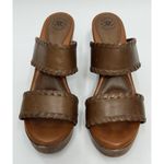 Johnston & Murphy  Women's Clog Platform Sandal 8.5 Brown Leather Block Heel Boho Photo 3